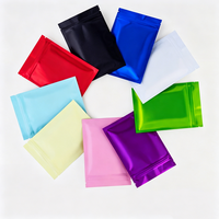 Lot de 100 sachets refermables mats colorés en feuille métallisée pour snacks, aliments pour animaux, appâts de pêche, échantillons de masques de beauté