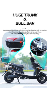 มอเตอร์ไซค์สมรรถนะสูง 60V 2000W สำหรับผู้ใหญ่ 3 สปีด ระบบเซ็นเซอร์ดิจิตอลอัจฉริยะ ความเร็ว 43 ไมล์ต่อชั่วโมง ระบบเบรกแบบดิสก์ - Product Image 5