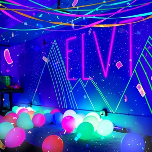 Banderoles lumineuses en papier fluo, fournitures de fête, décorations de fête à lumière noire, papier crêpe Fluorescent - Product Image 3