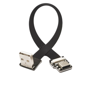 <span class=keywords><strong>Double</strong></span> Angle FPV FPC <span class=keywords><strong>USB</strong></span> 2.0 AM <span class=keywords><strong>USB</strong></span> 3.1 Type C Male Female Extension Power Data Cable PVC Jacket Braid Shielding for Camera Use - Product Image 5