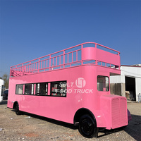 Twee Verdiepingen Tellende Mobiele Foodtruck Met Ijs, Melkthee En Koffiekiosk Voor Street Fastfoodrestaurant Met Rustruimte