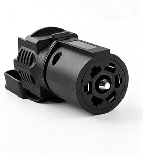 Adaptateur de <span class=keywords><strong>prise</strong></span> de <span class=keywords><strong>remorque</strong></span> ATLI <span class=keywords><strong>12V</strong></span>, <span class=keywords><strong>7</strong></span> <span class=keywords><strong>broches</strong></span> rondes vers 4 et 5 <span class=keywords><strong>broches</strong></span> plates, connecteur de <span class=keywords><strong>remorque</strong></span>, adaptateur de <span class=keywords><strong>remorque</strong></span>, <span class=keywords><strong>prise</strong></span> plate 2 en 1 - Product Image 4