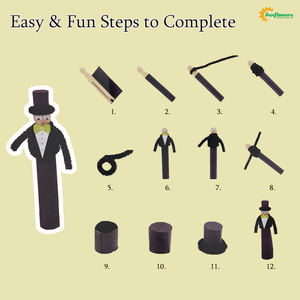 Kit Completo Fai-da-Te in Scatola Colorata per Bambini, Giocattoli Creativi da Incollare, Materiali Artigianali Divertenti, Colori Misti, Girasoli - Product Image 4