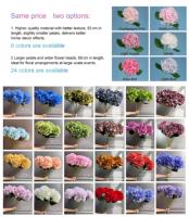 Bunga Hydrangea Besar Buatan dari Plastik Sutra Cetak 3D Eropa Berkualitas Tinggi untuk Dekorasi Rumah, Properti Fotografi, dan Hiasan Hotel