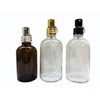 Popular round high quality black glass cosmetic bottle sprayers