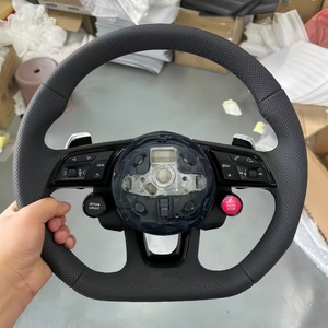 Volante de Cuero para Auto, Compatible con Audi Q3 Q5 A3 S3 S8 R8 S6 S7 A4 A5 A6 A7, Color Personalizado, Botón de Encendido, Venta Directa de Fábrica - Product Image 6