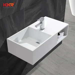 高质量供应商提供的浴室固体表面壁挂式盆