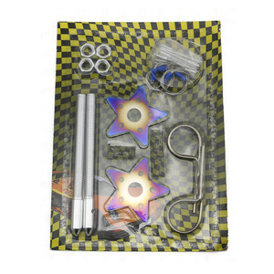Auso-Racing Star Shaped Oil Cap <b>Engine</b> <b>Hood</b> Lock Set For Car Modification With Blue Coating - Product Image 4
