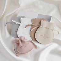PandaSew Luxe Sac à Cordon Personnalisé en Microfibre pour Bijoux, Emballage Cadeau pour Bagues et Boucles d'Oreilles