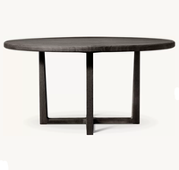 Table à manger ronde en chêne RH OEM, style moderne, ferme, appartement, restaurant, hôtel de luxe, villa, meubles personnalisables
