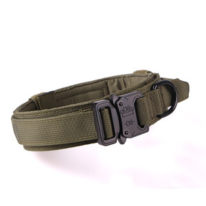<span class=keywords><strong>Collar</strong></span> táctico de nailon con hebilla de Metal de alta resistencia, accesorio ajustable para entrenamiento de mascotas, con mango - Product Image 4