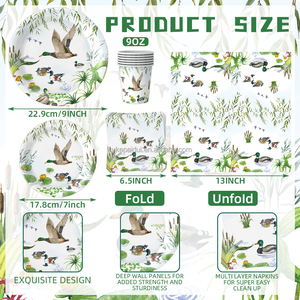 Assiettes en papier de haute qualité, écologiques et très vendues, pour fêtes d'anniversaire d'enfants sur le thème du <span class=keywords><strong>canard</strong></span> <span class=keywords><strong>vert</strong></span> - Product Image 4