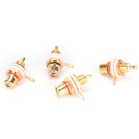 Adaptateur de prise Audio avec châssis, plaqué or, RCA, prise femelle, châssis d'amplification, connecteur phon, avec soudure à écrou