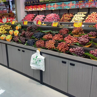 Présentoir de promotion de supermarché étagère pour fruits et légumes en métal en fer pour épicerie