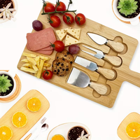 Houten kaasplank set op maat voor snacks, afternoon tea, desserts, kaas, ontbijt, fruitplateau, bamboe kaasplank set