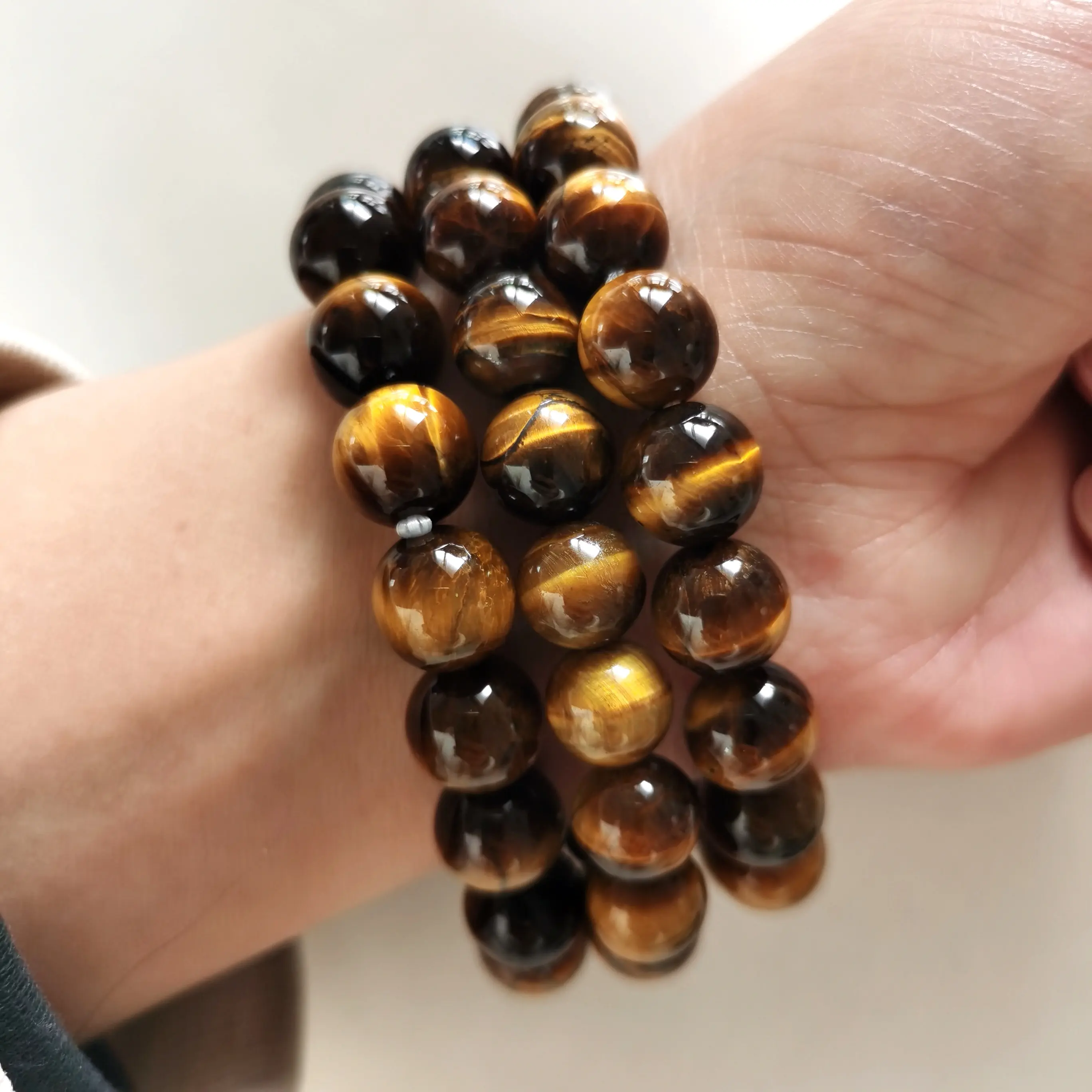 Tự Nhiên Tiger Eye Đá Pha Lê Vòng Cổ Hạt Trang Sức Vòng Đeo Tay Bán Buôn Số Lượng Lớn