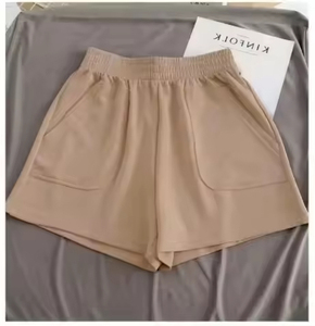 Shorts d'été décontractés pour femmes, coupe ample, style littéraire, jambes larges, couleur unie, pour le sport et le yoga - Product Image 5