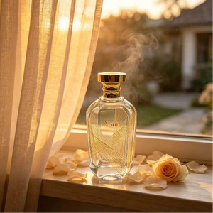 Eau <span class=keywords><strong>de</strong></span> Parfum Personalizado con Aroma a Pera Dulce y Fresia, Botella con Líneas Geométricas Doradas, Marca Privada, Venta al Por Mayor - Product Image 4