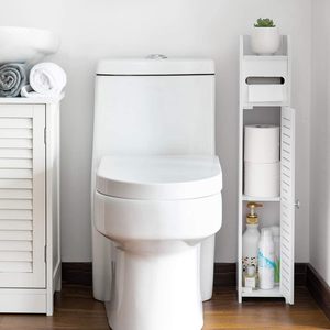 Stockage d'écart <span class=keywords><strong>de</strong></span> stockage <span class=keywords><strong>de</strong></span> papier toilette étanche adapté aux petites toilettes support <span class=keywords><strong>de</strong></span> rangement <span class=keywords><strong>de</strong></span> toilette multifonctionnel étagère réglable - Product Image 3