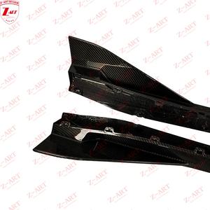 Z-ART 2021 + MP jupes latérales en Fiber de carbone sèche pour BMW M3 <span class=keywords><strong>M4</strong></span> préimprégné becquet latéral en Fiber de carbone pour M3 <span class=keywords><strong>M4</strong></span> G80 G82 G83 becquet à lèvres - Product Image 4