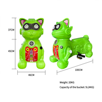 Machine à bulles pour enfants Naughty Dog - Matériau PE, capacité 5L, usage commercial, fabriqué en Guangdong, modèle HW-PPJ3, rouge et vert, 1 an de garantie