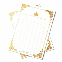 Service d'impression de livres et de papier à lettres classique avec estampage à chaud décoratif, commande en gros pour notes personnelles manuscrites
