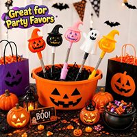 Lanternes citrouilles décoratives d'Halloween en plastique, jouets pour enfants, petits cadeaux, bâtons lumineux à commande manuelle, fournitures de fête
