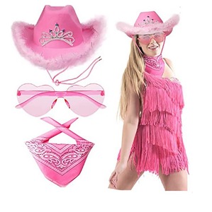 <span class=keywords><strong>Sombrero</strong></span> de Vaquera <span class=keywords><strong>Rosa</strong></span> con Luces LED para Mujer, Estilo Occidental, para Fiesta de Cumpleaños, <span class=keywords><strong>Sombrero</strong></span> de Vaquera Brillante con Luces - Product Image 6