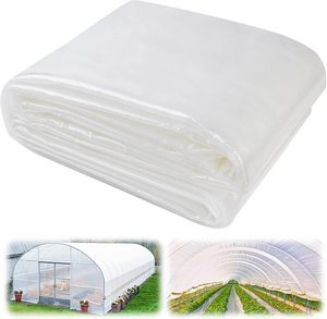 Film plastique pour serre, épaisseur 6 mil, résistant aux UV, en polyéthylène, pour fermes, agriculture, jardin - Product Image 3