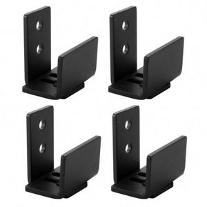 WEKIS Guide de sol inférieur réglable en U pour porte de grange, conception à fond plat, fonction coulissante encastrée, en aluminium, acier et laiton durables - Product Image 3