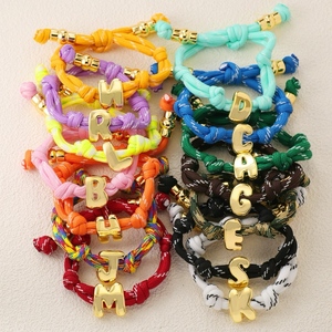 Jinyuan Pandahall 18K liontin huruf emas 26 buah rak pelapis kuningan dengan pengaturan Bezel zirkon perhiasan - Product Image 4