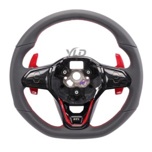 <span class=keywords><strong>Volante</strong></span> con Pantalla LED Personalizada YLD para VW <span class=keywords><strong>Golf</strong></span> <span class=keywords><strong>GTI</strong></span> R MK7 MK7.5, Diseño en Forma de D de Fibra de Carbono Forjada - Product Image 5