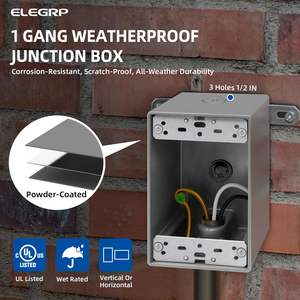 ELEGRP UL GFCI Outlet intempéries Outdoor Outlet Capa em Uso Capa e Box <span class=keywords><strong>Kit</strong></span> para Decorador Elétrica - Product Image 4