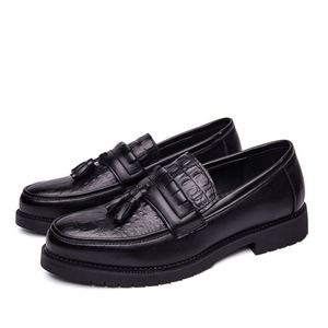 Men's Office Shoes in Full Black Color Genuine Leather Comfortable Men Dress Wedding Shoes - Product Image 4