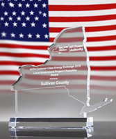 Trophée d'entreprise personnalisé Noble Custom State of New York Acrylic Awards