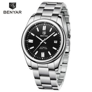 BENYAR 5185 Luxury Automatic <b>Watches</b> Sports Stainless Steel Men <b>Mechanical</b> Wristwatches Top Brand10Bar Waterproof <b>Watch</b> for Men - Product Image 1