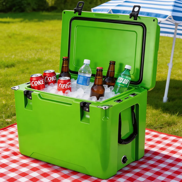Rotomolded Thermal Modern Foldable Portable Hard Cooler Box 45QT PE Heavy Duty Bear Proof Insulated Eco Friendly Food Wine Leak