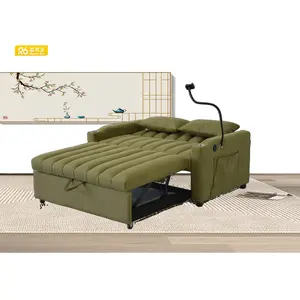 China Supplier Multifunctional Modern Design Convertible Sofa Cum Bed Folding Fabric Sofa Bed For Hotel Furniture 18040