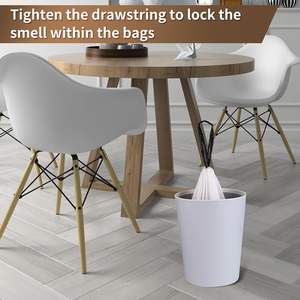 Bolsas de Basura Resistentes con Cordón de Cierre Huamaohengchun, de LDPE, 8 Galones, Gruesas y Elásticas, para Baño, Dormitorio, Cocina, Oficina, Sala de Estar - Product Image 4