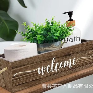 Wooden rustic <b>tea</b> bag organizer <b>box</b>, office desktop coffee bag organizer <b>box</b>, miscellaneous item <b>box</b>, solid wood - Product Image 2