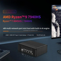 AMD R9 7940HS R7 7840HS 5500U 5600U 防火墙迷你电脑 4xI226 2.5G LAN 2xM.2 NVMe 2xDDR5 AI 引擎 PVE ESXi 主机路由器服务器