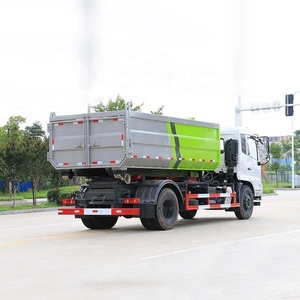 รถบรรทุกติดเครนดงเฟิง 4x2 คุณภาพส่งออก สำหรับขนส่งตู้คอนเทนเนอร์แบบ Roll-Off และงานสุขาภิบาลในเมือง - Product Image 3