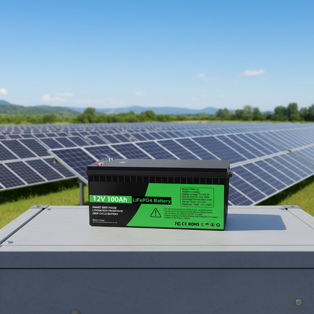 Long Cycle Life 12V 100Ah LiFePO4 Battery with BMS for E-Scooter Mobility Backup UPS Safe Deep Cycle Lithium Iron Phosphate Pack