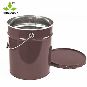 Fusto in metallo da 20L per vernici, secchio in banda stagnata con coperchio a morsetto, fusto per prodotti chimici, fusto in ferro - Product Image 1