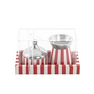 Quemador de incienso natural de lujo con perlas, Mubkhar árabe ecológico, caja de regalo de sándalo indio religioso para celebraciones del Eid - Product Image 1