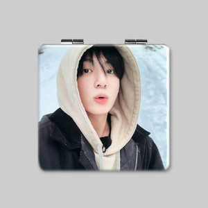 Оптовая продажа, KPOP Idol Bangtan Boys JIMIN JUNGKOOK, конечно, JK, двустороннее квадратное складное портативное зеркало для макияжа - Product Image 2