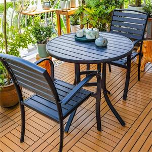 Vente <span class=keywords><strong>en</strong></span> gros d'usine, vente chaude, meubles d'<span class=keywords><strong>extérieur</strong></span> personnalisés, chaises de jardin <span class=keywords><strong>en</strong></span> plastique imitation <span class=keywords><strong>bois</strong></span>, tables et chaises <span class=keywords><strong>en</strong></span> alliage d'aluminium - Product Image 3
