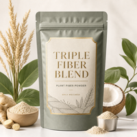 Poudre de fibres brutes bio de 15 graines germinées 300g, sans ballonnements, pour l'intestin sensible, complément bien-être intestinal, fabrication OEM