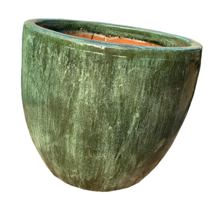 กระถางดอกไม้เซรามิกเคลือบทรงกลมที่ทันสมัยสำหรับสวนและร้านอาหาร - Product Image 4