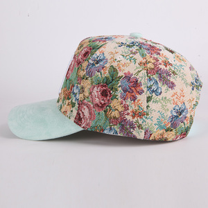 Berretti da Baseball Gorras con Logo personalizzato con bordo curvo in cotone a 5 pannelli a tinta unita - Product Image 2